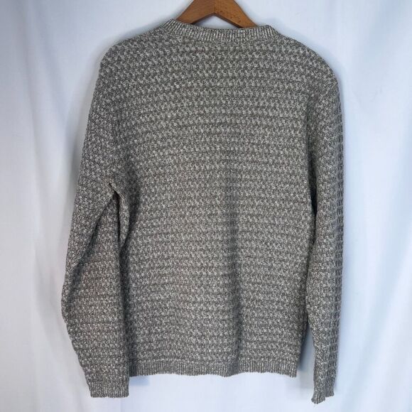Haggar Fisherman Knit Button Neckline Pullover Sweater Size Medium - Picture 3 of 8